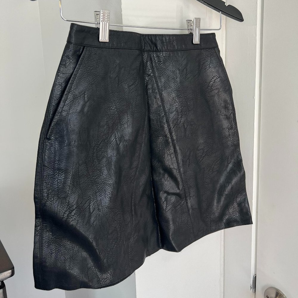 Zara Black 'Leather' Skirt, Size S